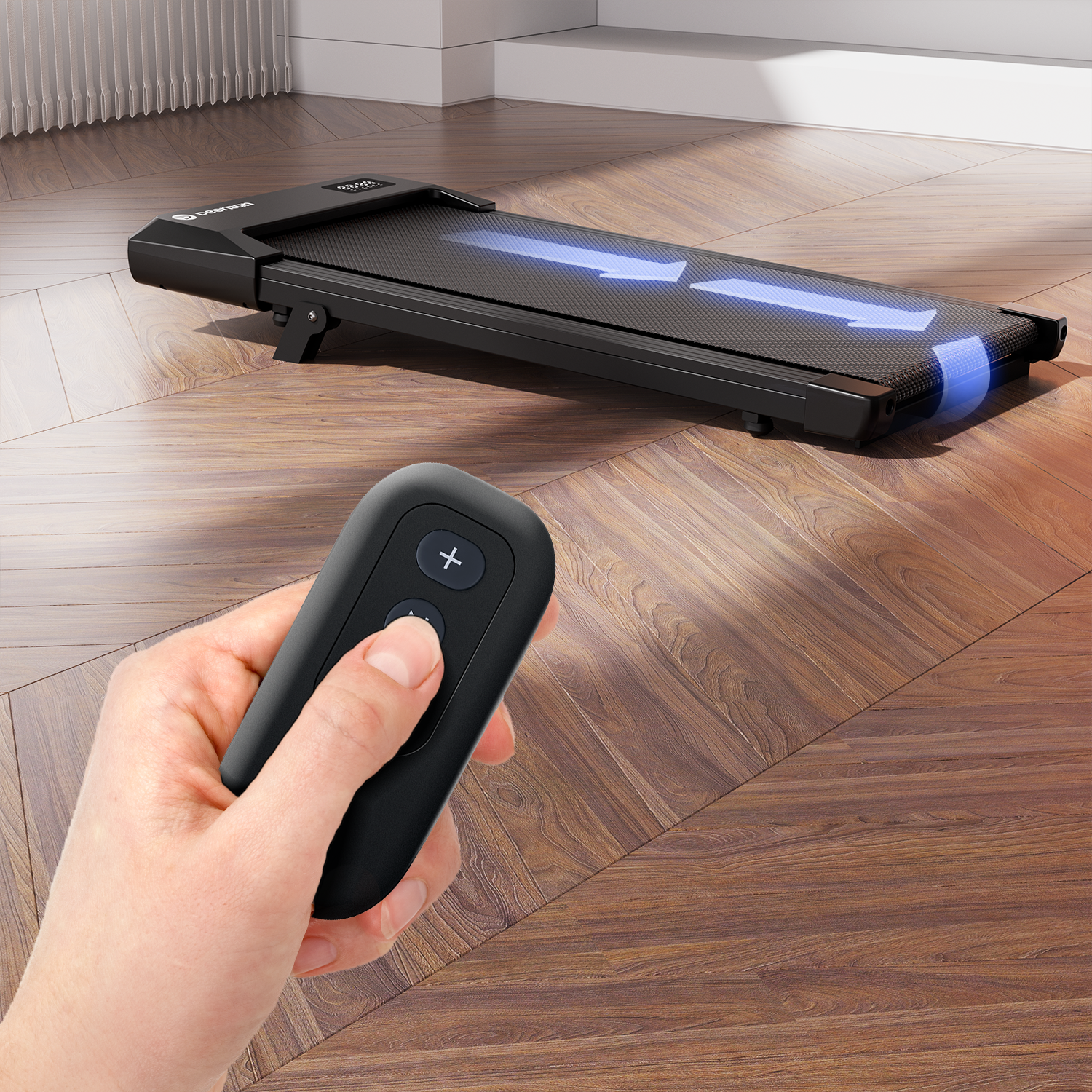 DeerRun Q2 Urban Walking Pad mit Steigung & Fernbedienung - 1- 6 km/h