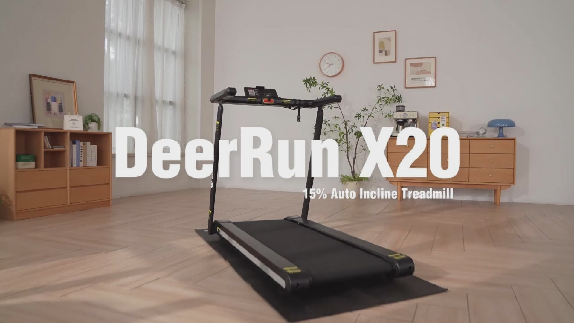 DeerRun X20 Profi Laufband mit 15_ Automatischer Steigung-18-kmh Video